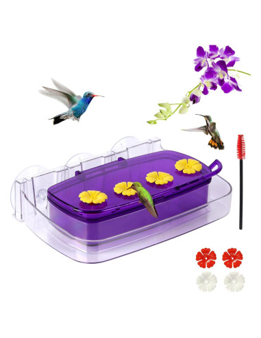 Comedero para Colibríes HCGADON Ventana 295ml Púrpura