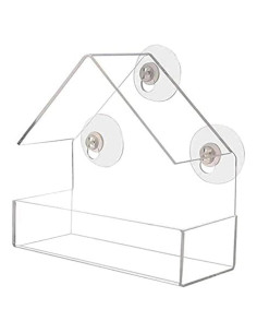 Comedero para Aves de Ventana WOWARE Transparente 16x16.5 cm