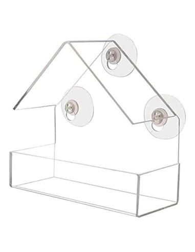 Comedero para Aves de Ventana WOWARE Transparente 16x16.5 cm