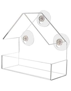Comedero para Aves de Ventana WOWARE Transparente 16x16.5 cm 2