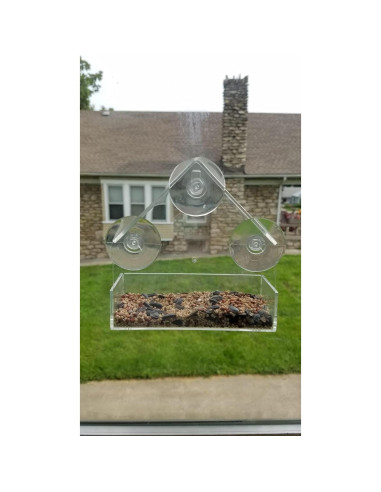 Comedero para Aves de Ventana WOWARE Transparente 16x16.5 cm