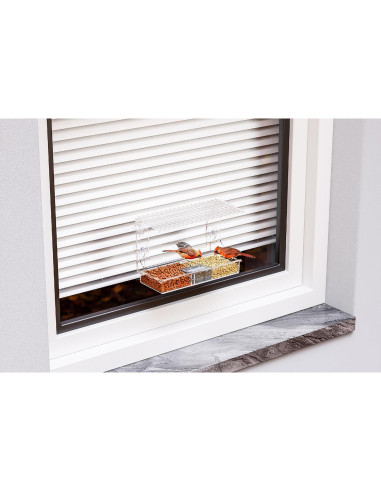 Comedero para Aves de Ventana SuoXing Acrílico Transparente 1L