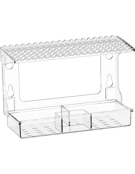 Comedero para Aves de Ventana SuoXing Acrílico Transparente 1L
