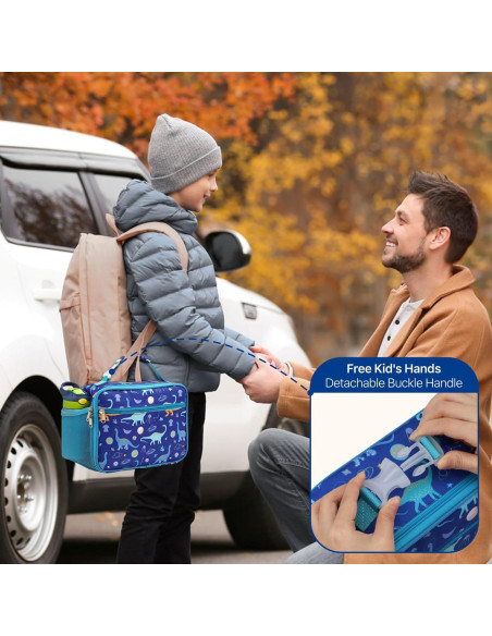 Bolsa de Almuerzo Aislada Bagseri para Niños - Dinosaurio