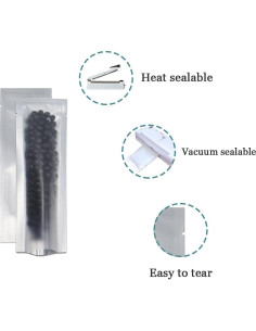 Bolsa de Aluminio Transparente PABCK 100 Pcs 5.33x17.95 cm 2