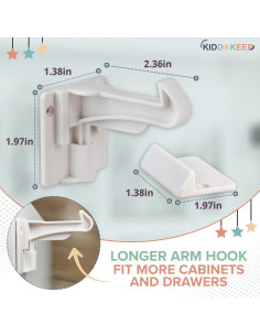 Pestillos de Seguridad para Gabinetes KiddoKeep - 10 Pcs 2