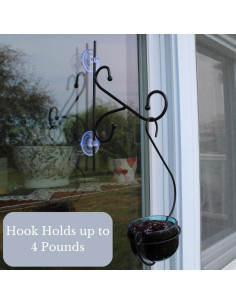 Gancho de Ventana Ornamental Esenciales para el Jardín - Metal Negro 2