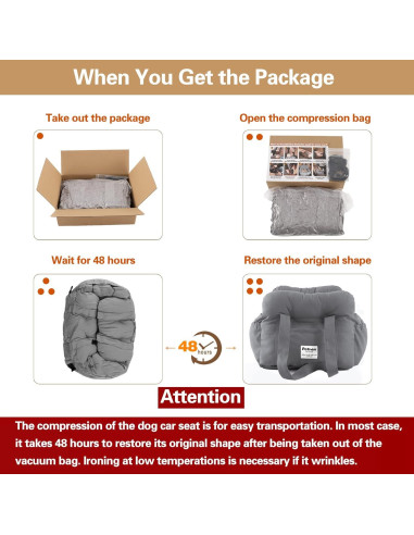 Asiento de Coche para Perros Pequeños Petnex Caqui Rayado