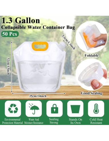 Bolsa Colapsable Jingmore 5L Transparente para Camping