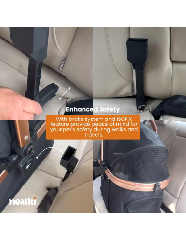 Carrito para Mascotas Neatki 3 en 1 hasta 25 kg Plegable