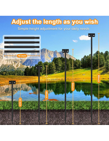 Postes Ajustables para Comederos de Aves AHRLHR - 2 Unidades 203 cm