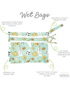 BapronBaby Bolsa Húmeda y Seca Cookies & Leche - 28x23cm 2