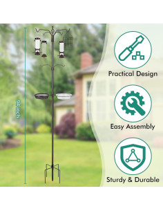 Kit de Estación de Alimentación de Aves YINGYM 238.76 cm 6 Ganchos 2