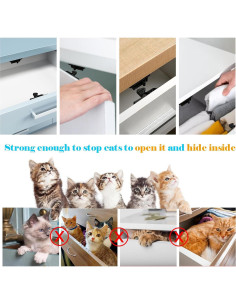 Pestillo Universal Automático Gynthias para Cajones - 12 Piezas 2