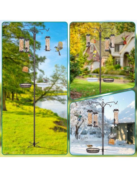 Kit de Estación de Alimentación de Aves YINGYM 238.76 cm 6 Ganchos