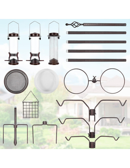 Kit de Estación de Alimentación de Aves YINGYM 238.76 cm 6 Ganchos