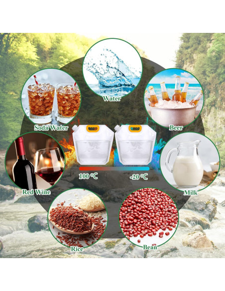 Bolsa Colapsable Jingmore 5L Transparente para Camping