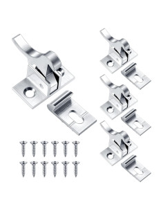 Cerraduras de Puerta de Gabinete Lounsweer 8 Pcs Latón Plata