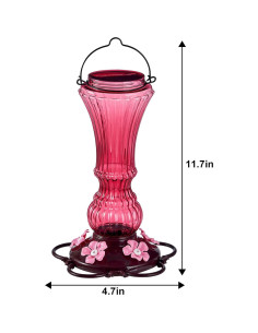 Comedero para Colibríes Beserie 20 oz Rojo 2 Pack 2