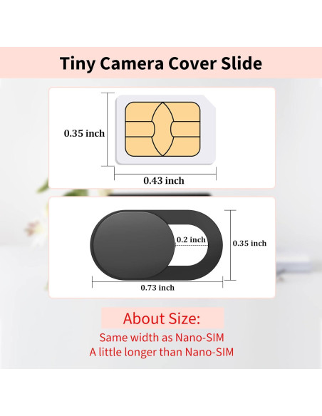 Cubierta Webcam Yilador Ultra Delgada 3 Unidades Negro