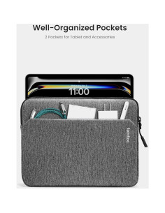 Funda tomtoc para iPad 11" 2025, Air y Pro, Gris 2