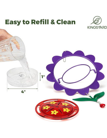 Alimentador de Colibrí Kingsyard 8 Oz con Moat Antihormigas