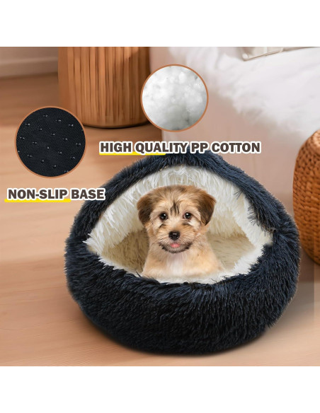 Cama para Gatos y Perros Pequeños BELEEWILWON 61x61cm Gris