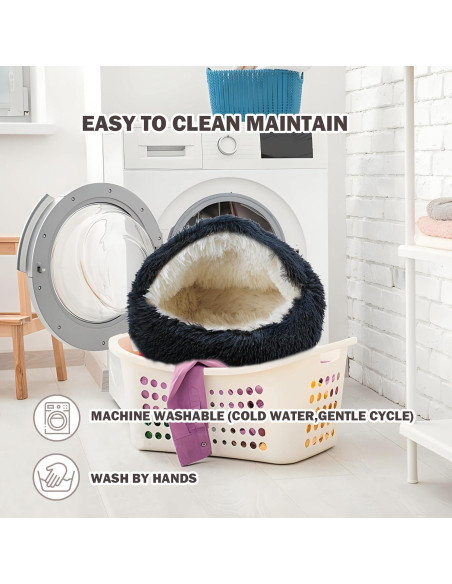 Cama para Gatos y Perros Pequeños BELEEWILWON 61x61cm Gris