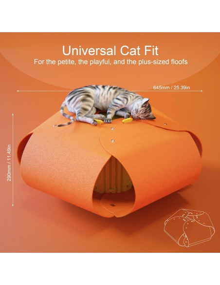 Túnel para Gatos Spring Blossoms Naranja 64.5x29 cm