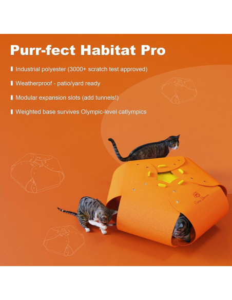 Túnel para Gatos Spring Blossoms Naranja 64.5x29 cm