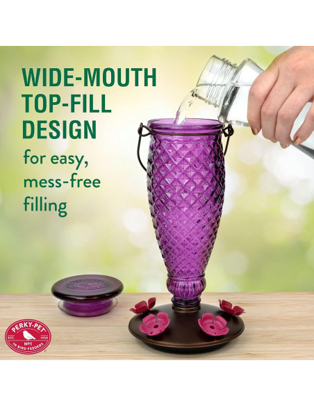 Alimentador de colibríes Perky-Pet 9102-1SR vidrio 710 ml