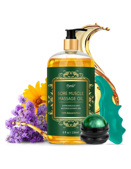 Aceite de Masaje Pjordo 236 ml con Árnica y Lavanda