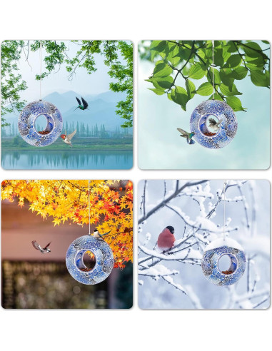 Comedero para Aves VCUTEKA Mosaico Redondo 20.32 cm