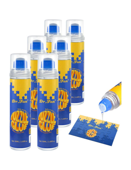 Aplicador de Pegamento para Rompecabezas DR.FAN 50ml - 6 Paquetes