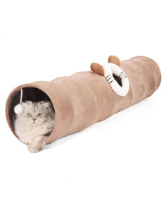 Túnel de Gato Plegable PurronPaws 96cm con Agujero y Bola
