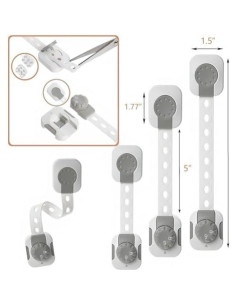 Juego de Cerraduras de Seguridad para Bebés 6-Pack Ajustables 2