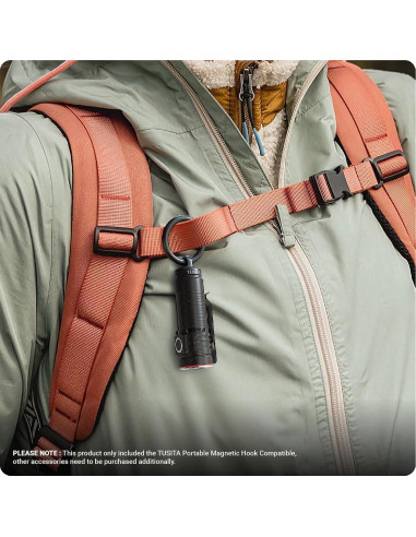 Gancho Magnético TUSITA para Linternas Olight NEBO 7.99x1.98cm