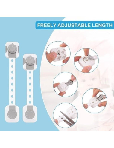 Juego de Cerraduras de Seguridad para Bebés 6-Pack Ajustables