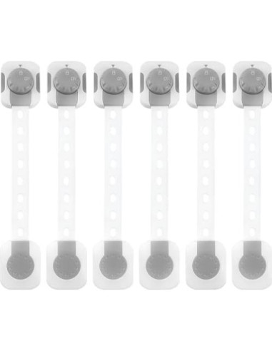 Juego de Cerraduras de Seguridad para Bebés 6-Pack Ajustables