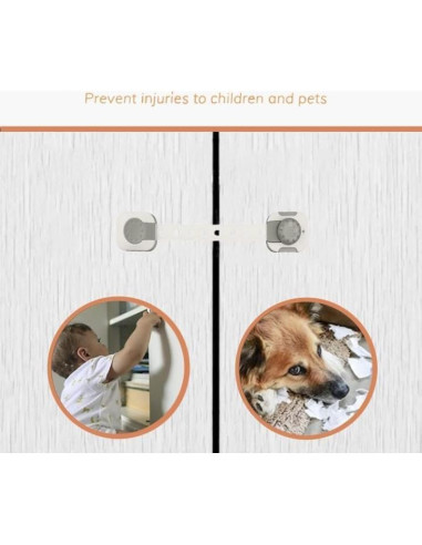 Juego de Cerraduras de Seguridad para Bebés 6-Pack Ajustables