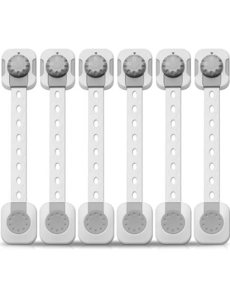 Juego de Cerraduras de Seguridad para Bebés 6-Pack Ajustables Juego de Cerraduras de Seguridad para Bebés 6-Pack Ajustables