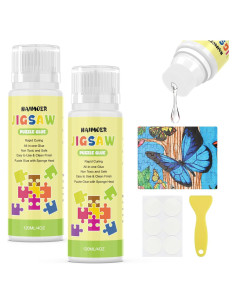 Pegamento para Rompecabezas NAIMOER 240ml con Aplicador Esponja