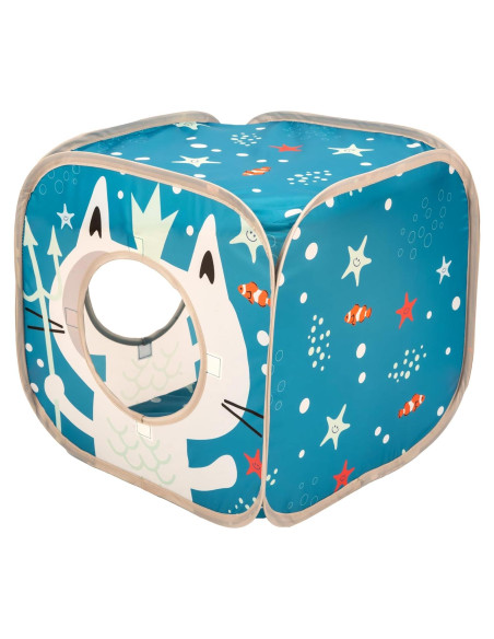 Cubo de Juego para Gatos Kitty City Ocean 38x38x38 cm
