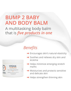 Bálsamo Corporal Multitarea Visha Skincare Bump 2 Baby 283.5 g 2