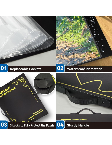 Carpeta de Almacenamiento de Rompecabezas MOZOOSON 500 Piezas