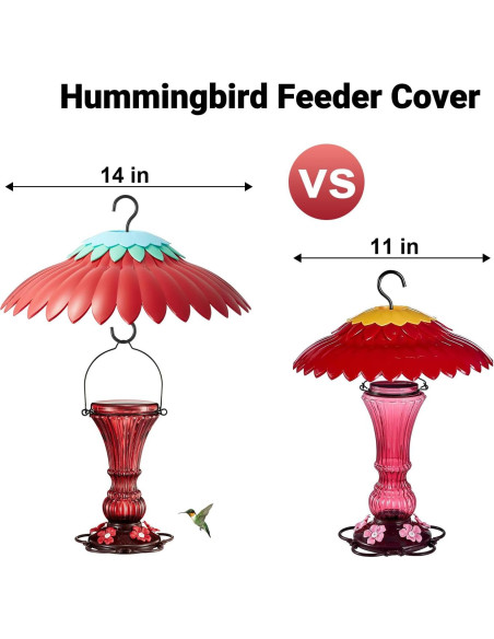 Cubierta para Comedero de Aves Beserie Domo Rojo 28cm