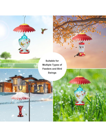 Cubierta para Comedero de Aves Beserie Domo Rojo 28cm