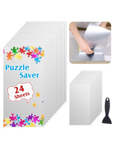 24 Hojas Adhesivas para Rompecabezas Fullhawl 37 x 18 cm
