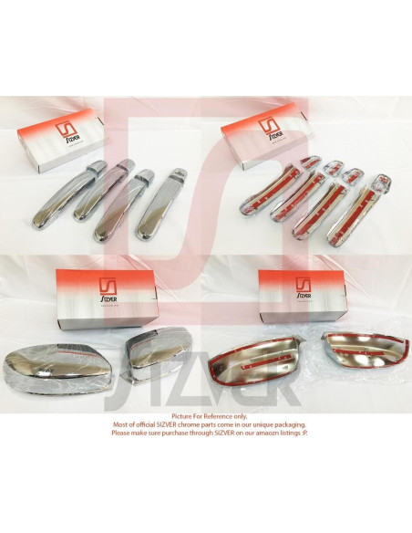 Cubiertas de Manijas de Puerta Chrome Sizver para RAM 1500/2500/3500