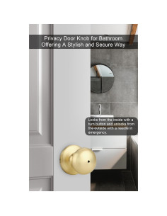 Perillas de Puerta Interior Doradas Goldenwarm - 6 Paquetes 2